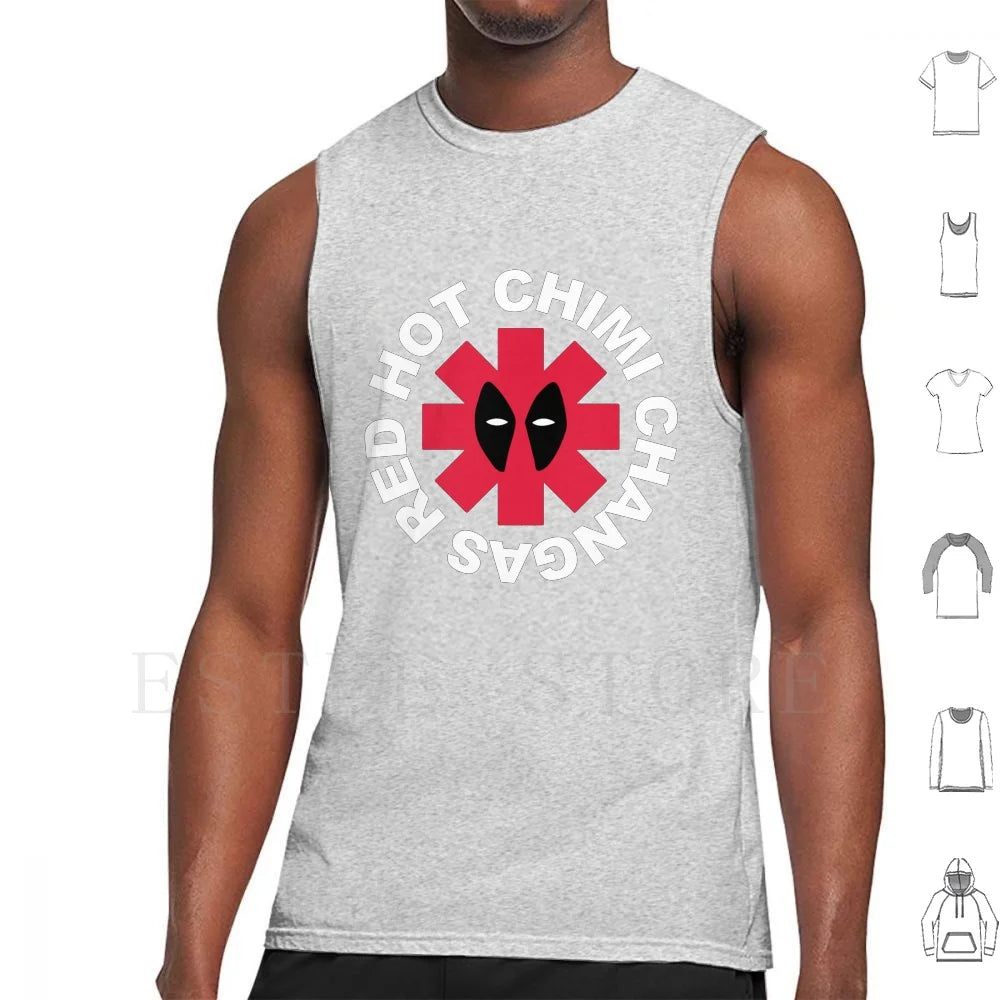 Trägershirt Deadpool Parodie Red Hot Chimi Changas - Grau