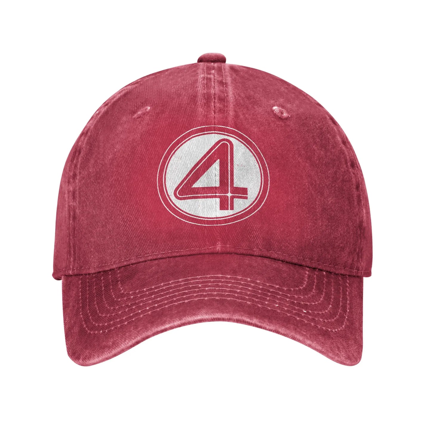 Baseballkappe Fantastic Four - Roter gewaschener Denim