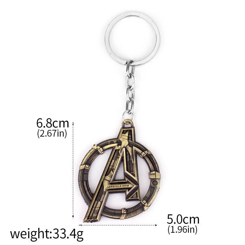 Avengers Logo A Schlüsselanhänger - Goldfarbenes Metall