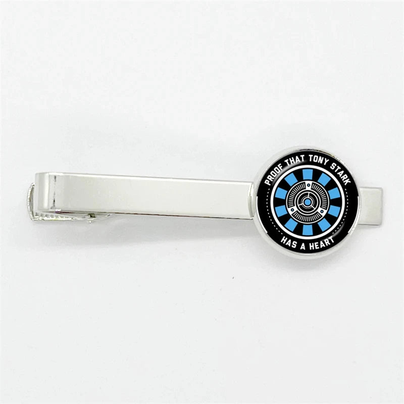Krawattenklammer Tony Stark - Arc-Reaktor Blau und Schwarz