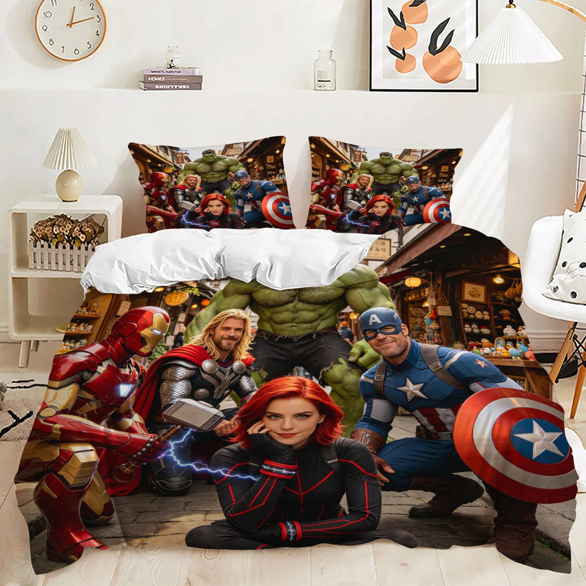 Bettwäsche-Set Avengers - Buntes Team-Design