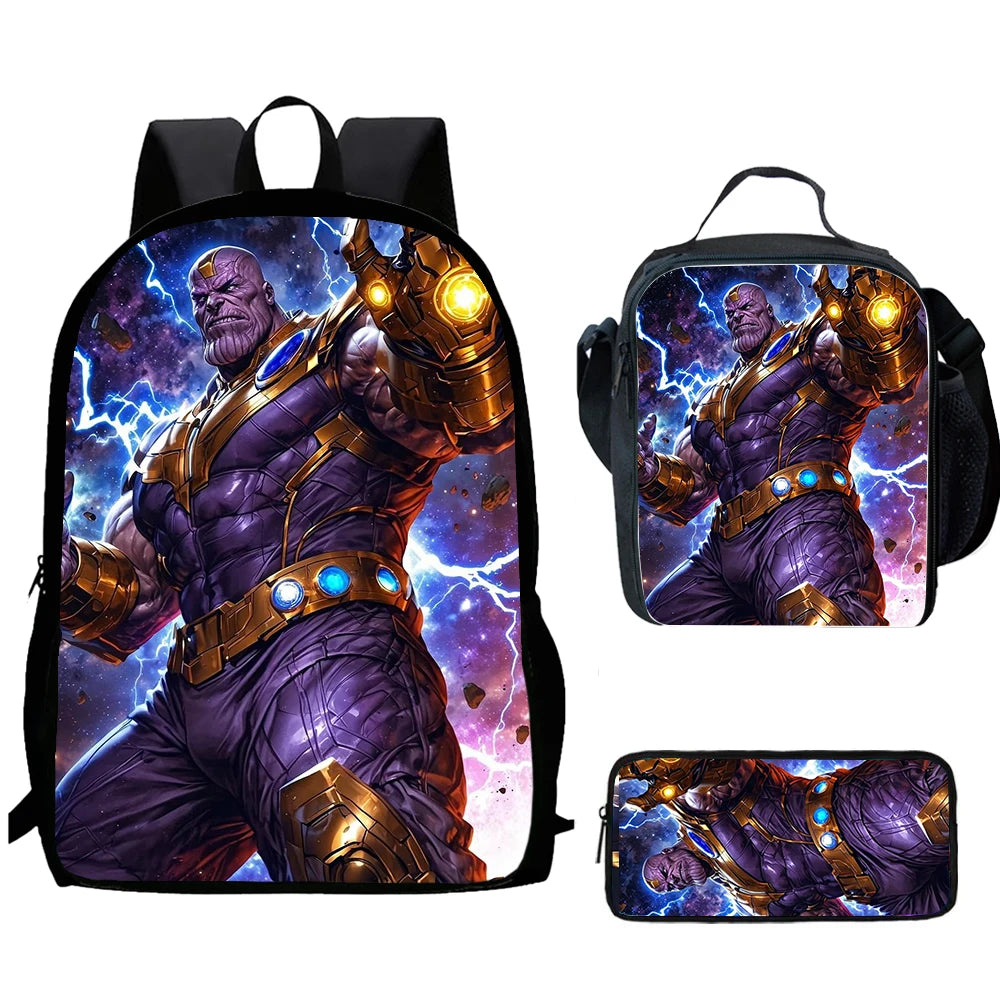 Rucksack Thanos Blitze 3-teilig - Erhobene Faust Schulset Kinder