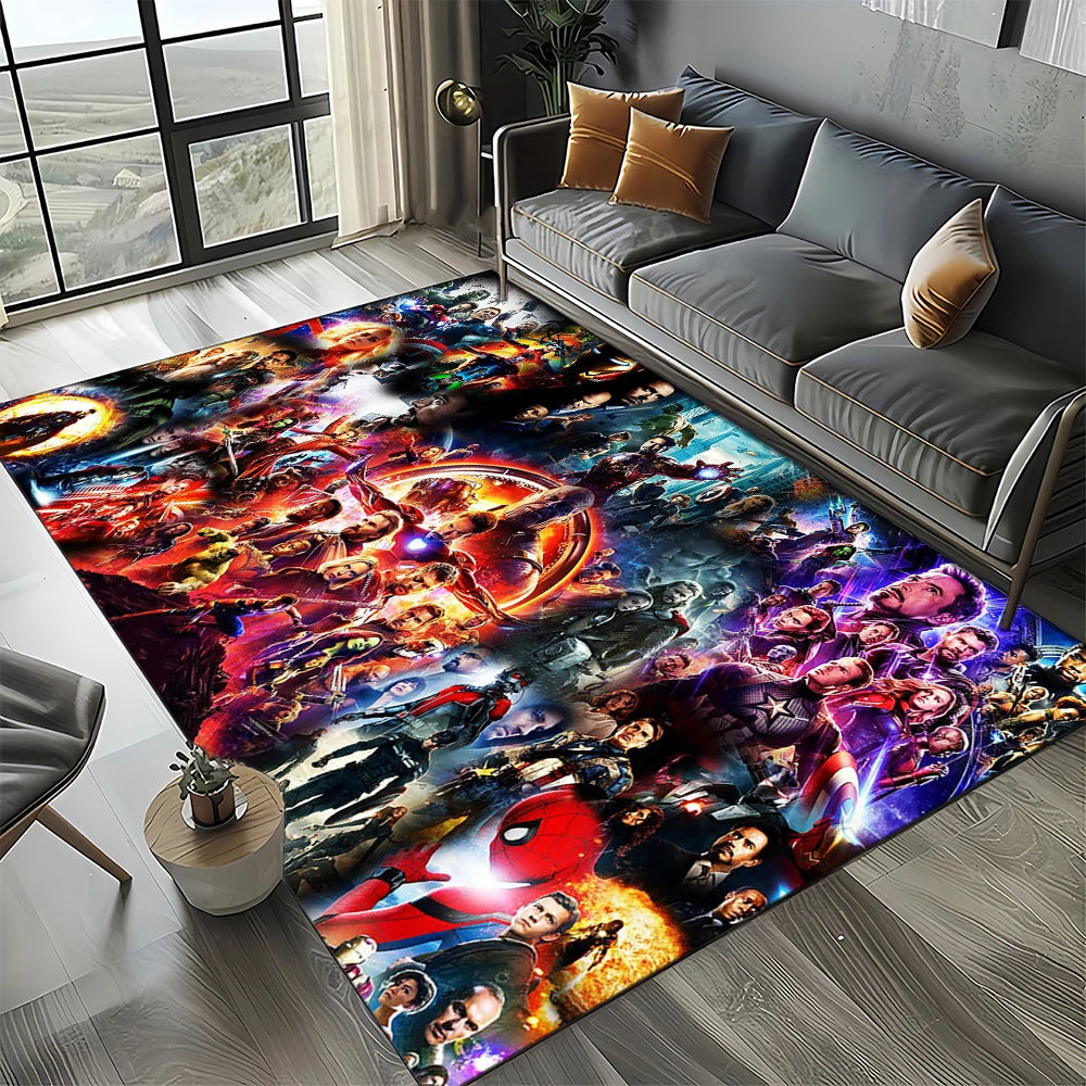 Avengers 3D-Teppich – Mehrfarbiges Team-Design