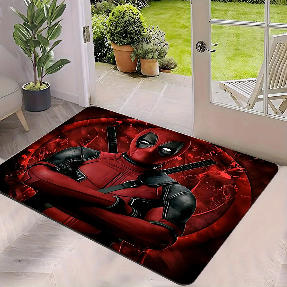 Marvel Teppich Deadpool & Wolverine - Flammen Duo Design