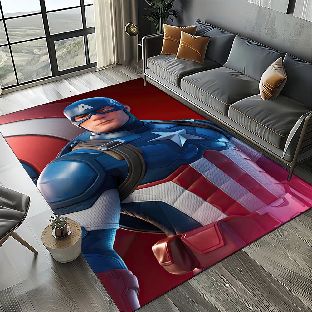 Avengers 3D-Teppich – Captain America Schild-Design