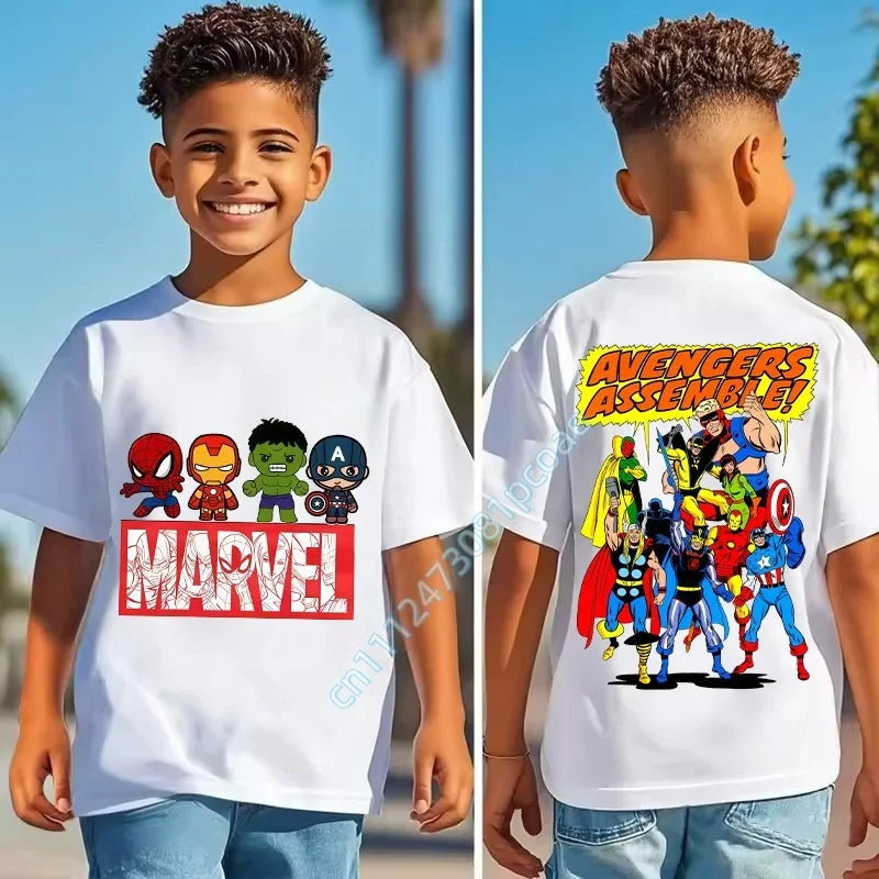 Kinder T-Shirt Marvel – Avengers Assemble Retro Comic Stil