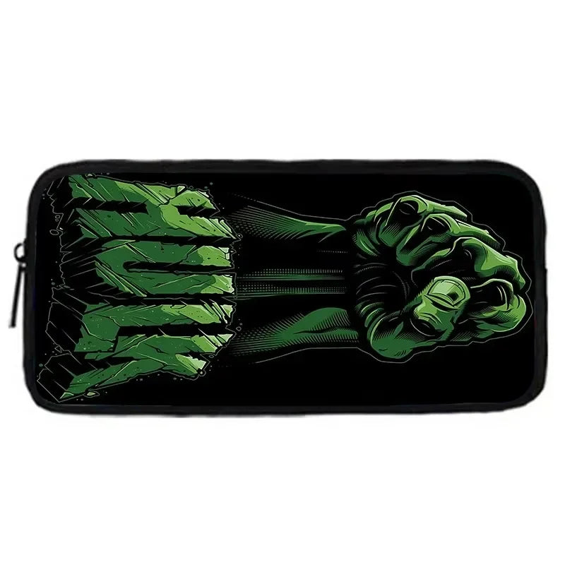 Hulk Federmäppchen – Neon-Grün Vektor Faust Stil