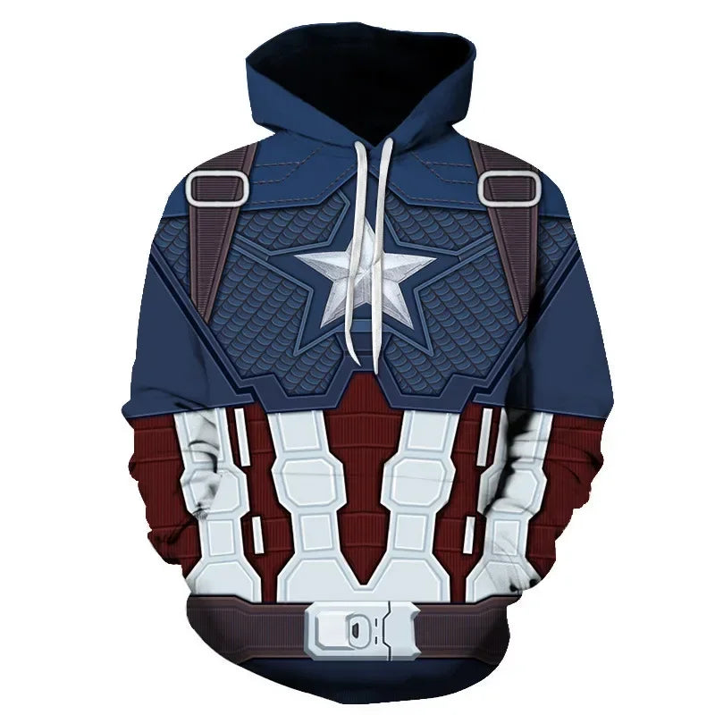 Avengers Captain America Kapuzenpullover - 3D Cosplay Hoodie