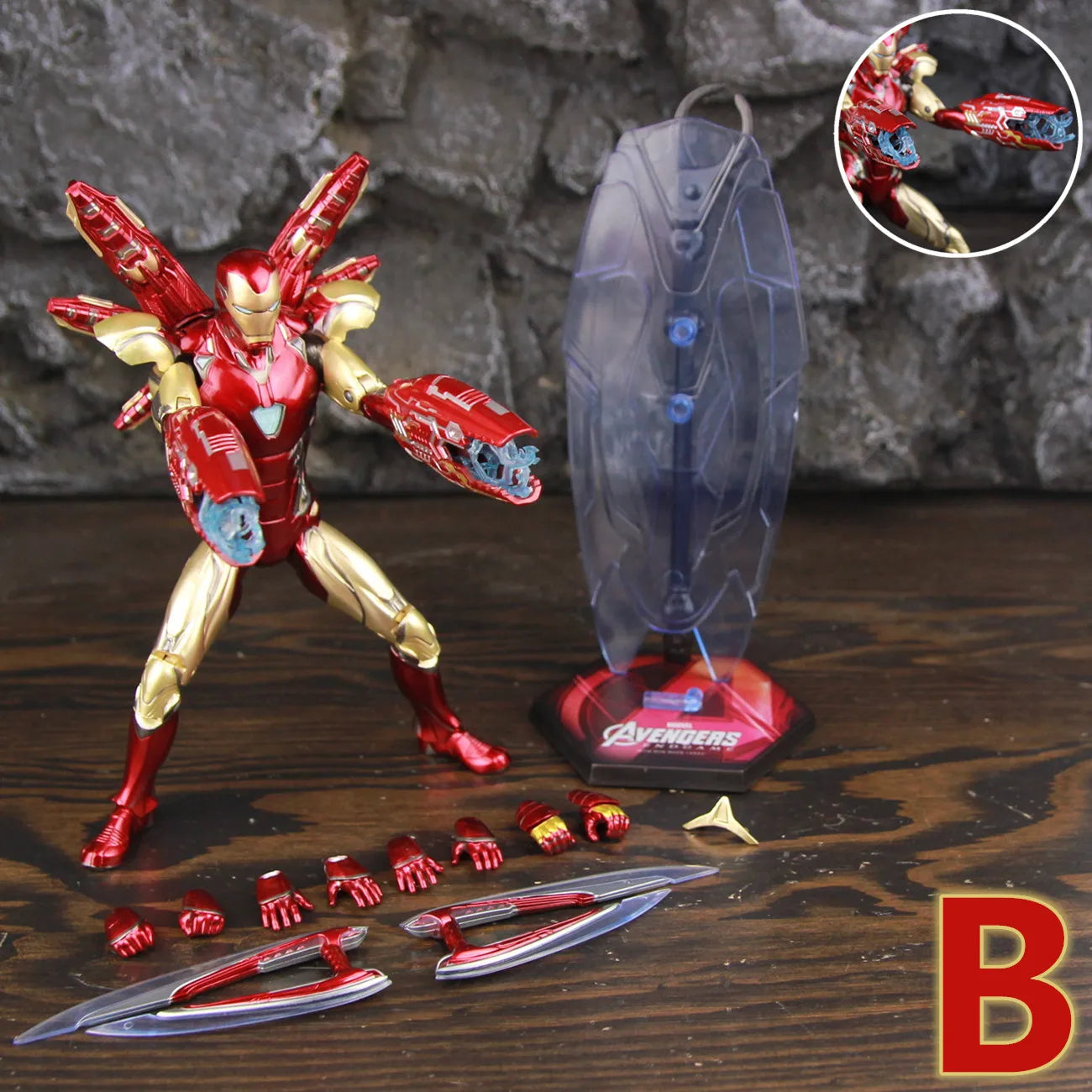 ZD Toys Iron Man MK85 2.0 LED Figur – Repulsor-Kampfpose