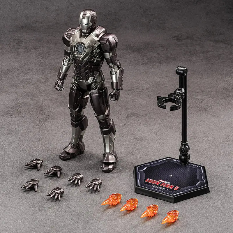 ZD Toys Iron Man MK18 Figur – Vollständige Gunmetal-Rüstung