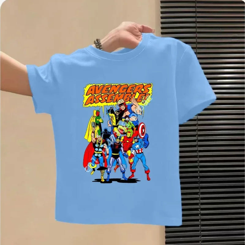 T-Shirt Kinder Avengers - Team Design Blau