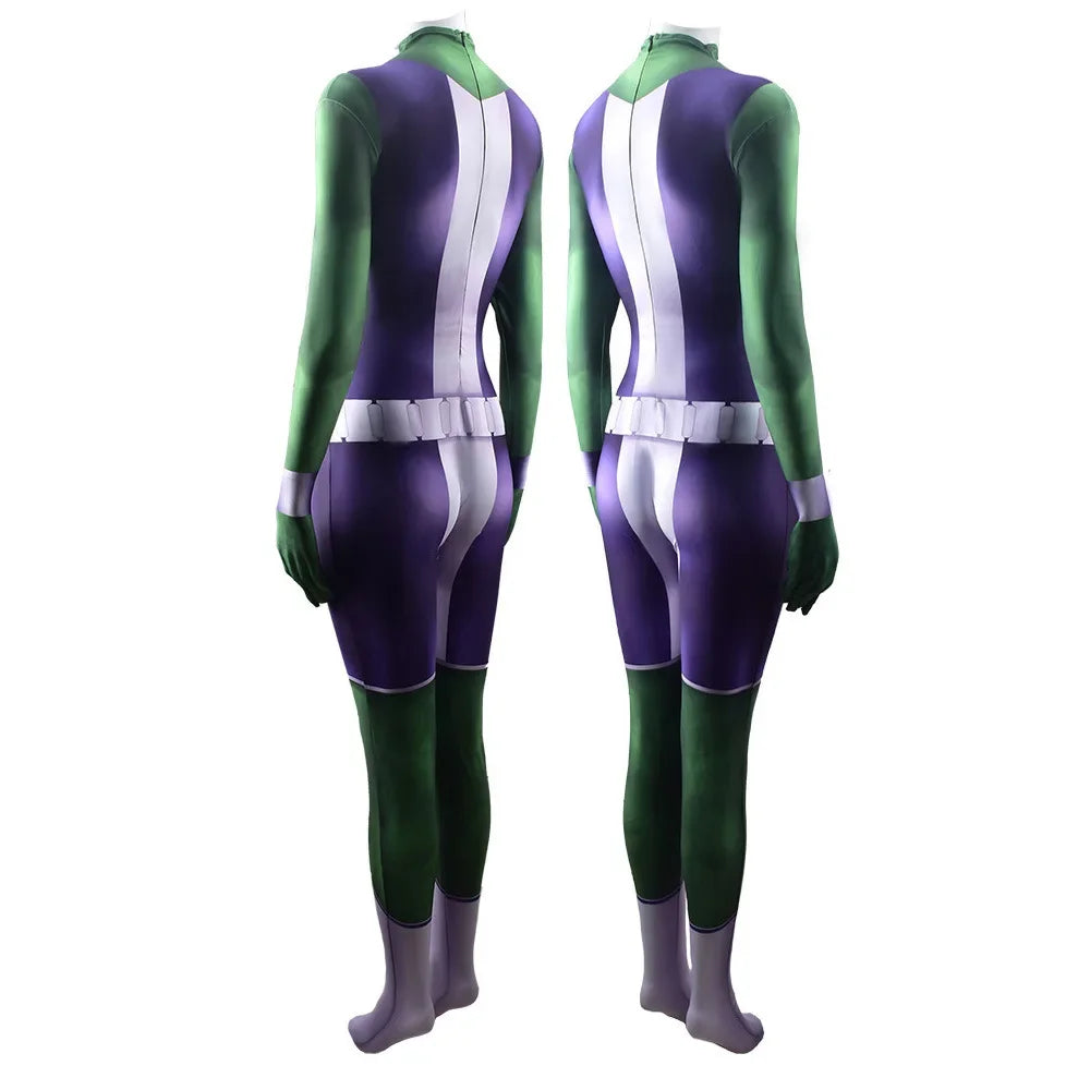 She-Hulk Kostüm - Lila-Weißer Overall