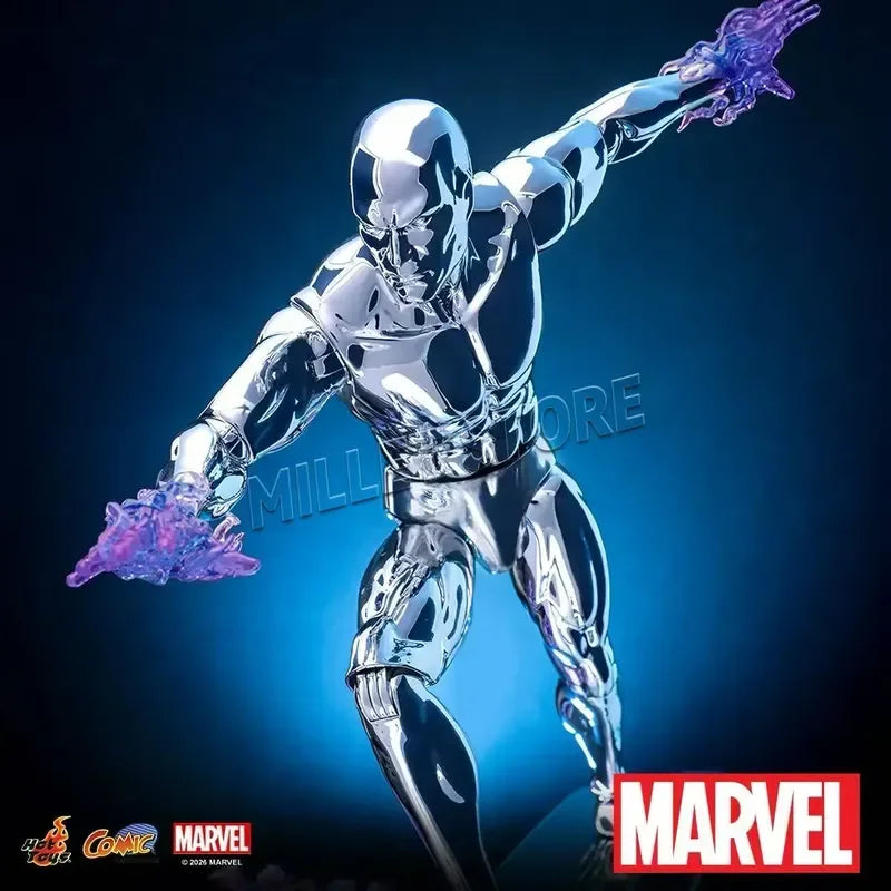 Hot Toys Silver Surfer Figur - 1/6 Marvel Fantastic Four mit Surfbrett