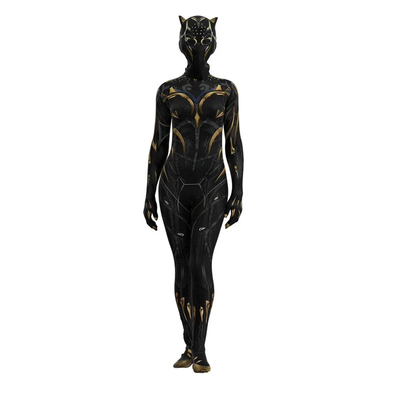 Shuri Black Panther Kostüm - Overall Schwarz-Gold (Damen)