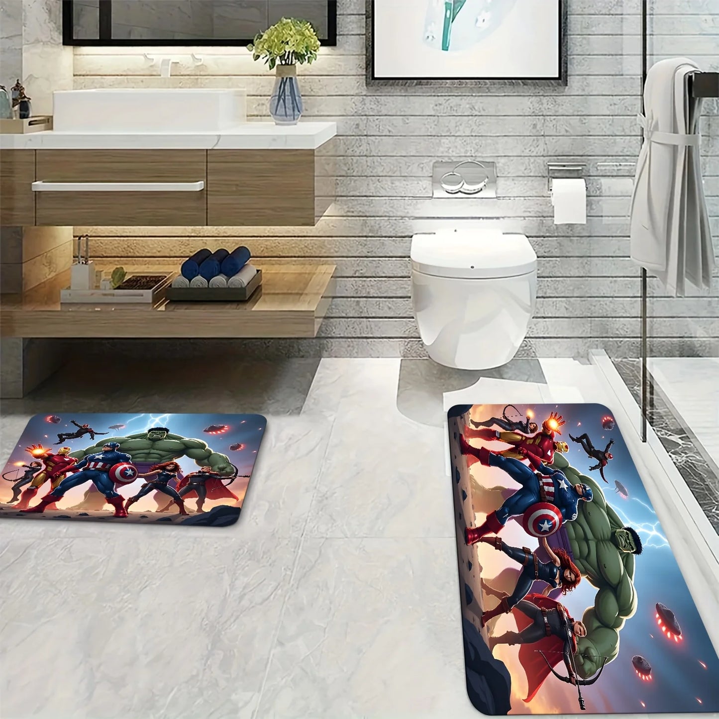 Badematte Avengers Helden-Team - UFO-Kampf