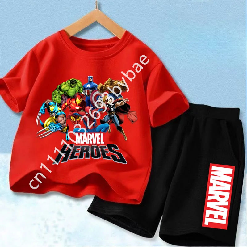 Kinder-T-Shirt Avengers Marvel Heroes – Rote Gruppe