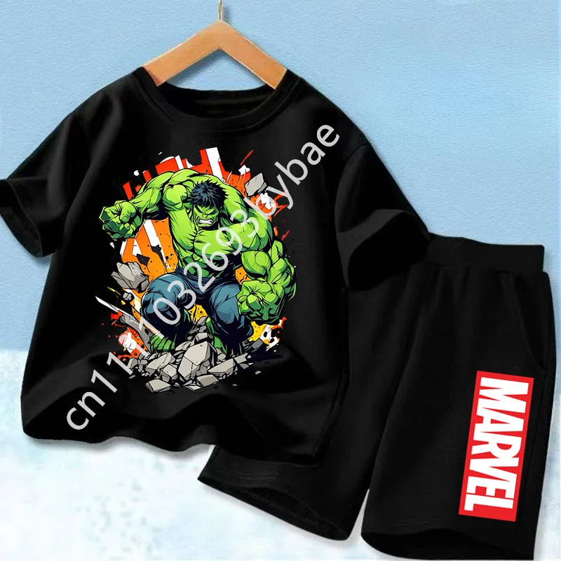 Avengers Hulk T-Shirt Kinder - Komplett Schwarzes Set