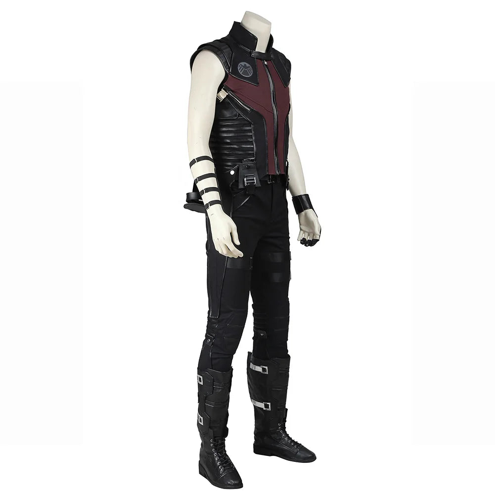 Schwarze Taktische Stiefel - Leder mit silbernen Schnallen