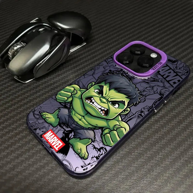 Xiaomi Avengers Hulk Hülle - Chibi erhobene Faust lila Rand