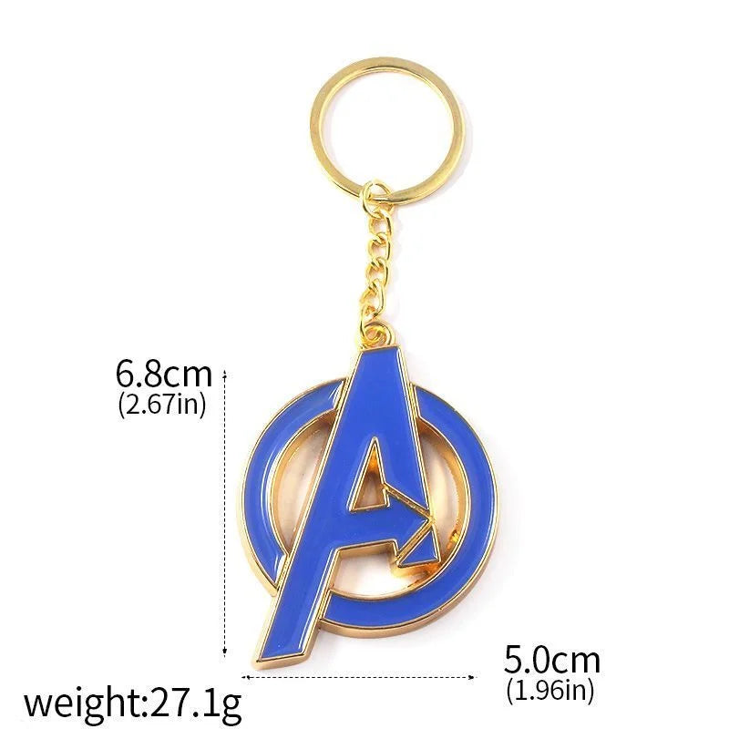 Schlüsselanhänger Avengers Logo A – Blaues Emaille