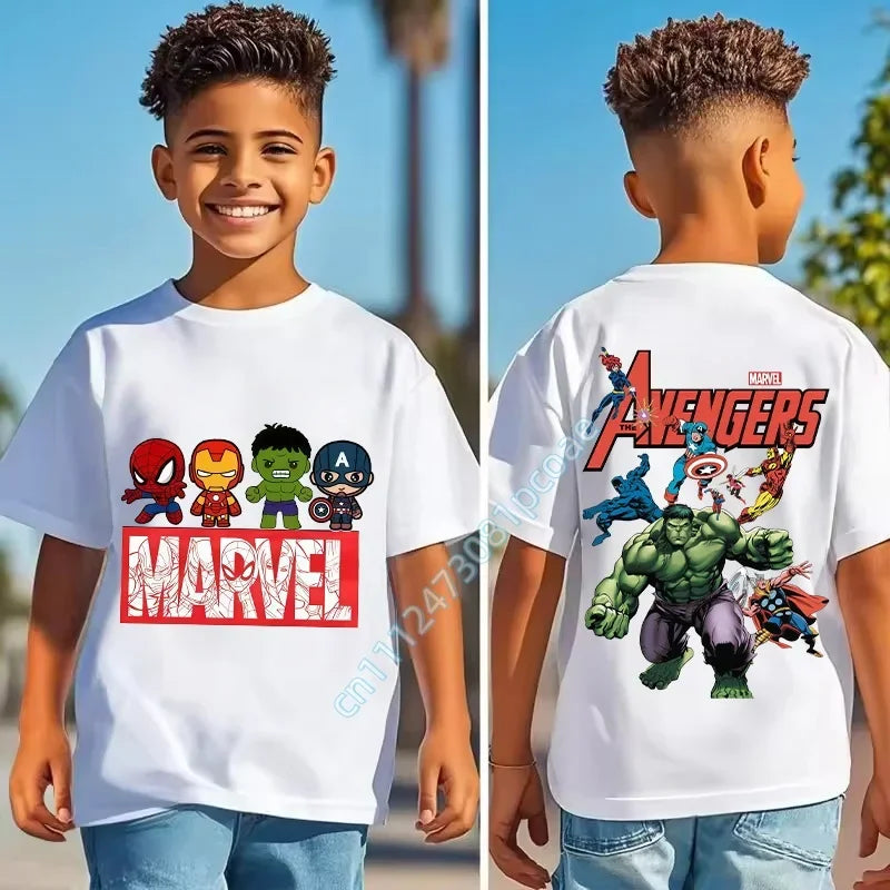 Kinder-T-Shirt Die Avengers - Riesen-Hulk-Logo rot