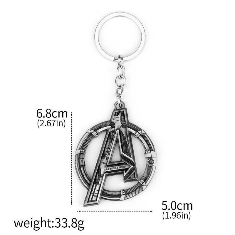 Schlüsselanhänger Avengers Logo A - Silberfarbenes Metall