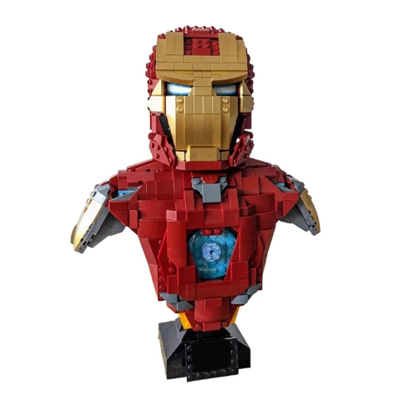 Figurine Avengers Iron Man Büste aus Bausteinen - 882 Teile