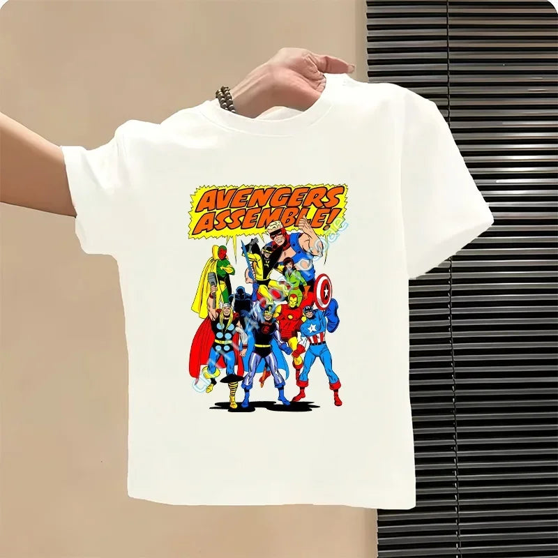 Kinder T-Shirt Avengers - Charaktere Design Weiß