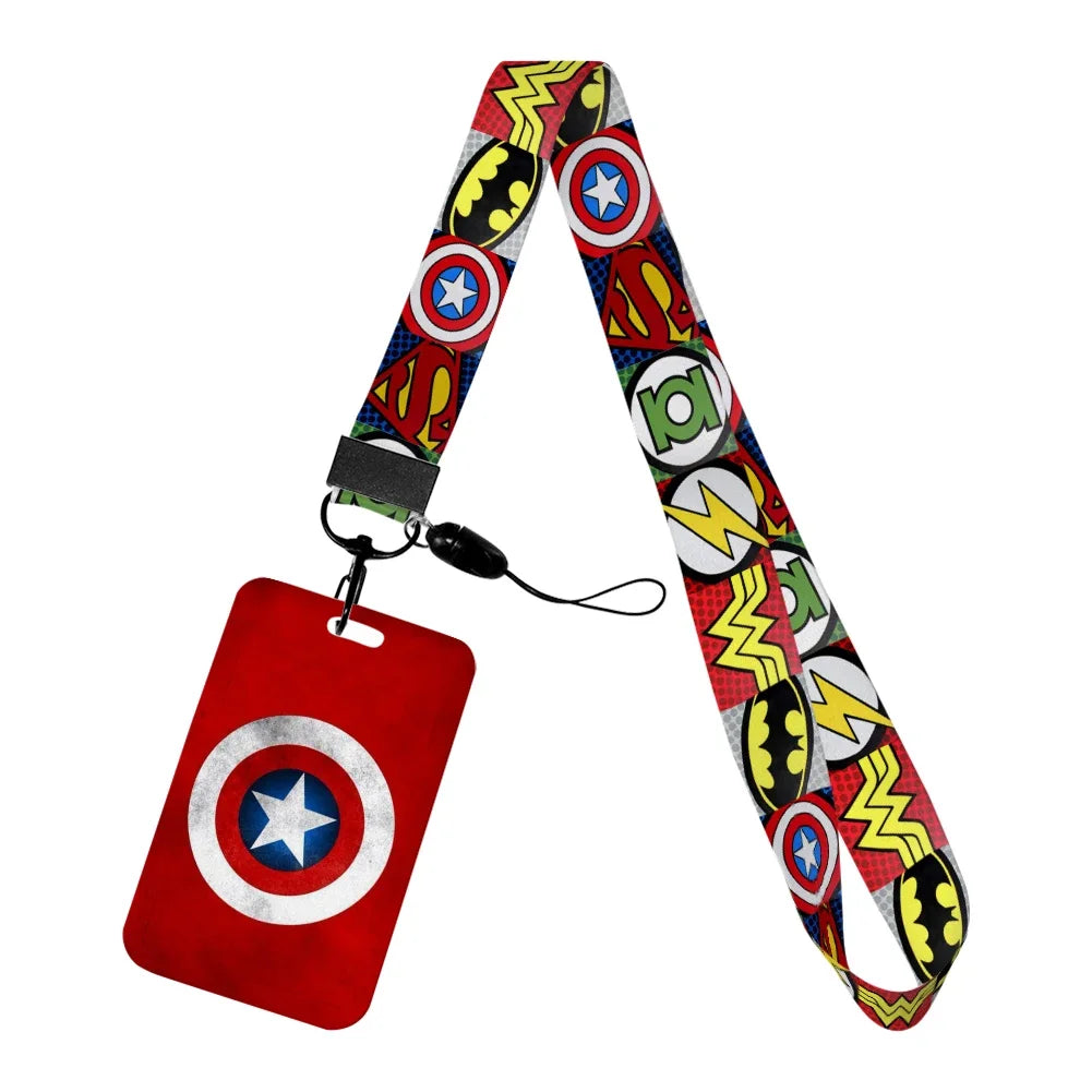 Ausweishalter Captain America - Schild roter Hintergrund