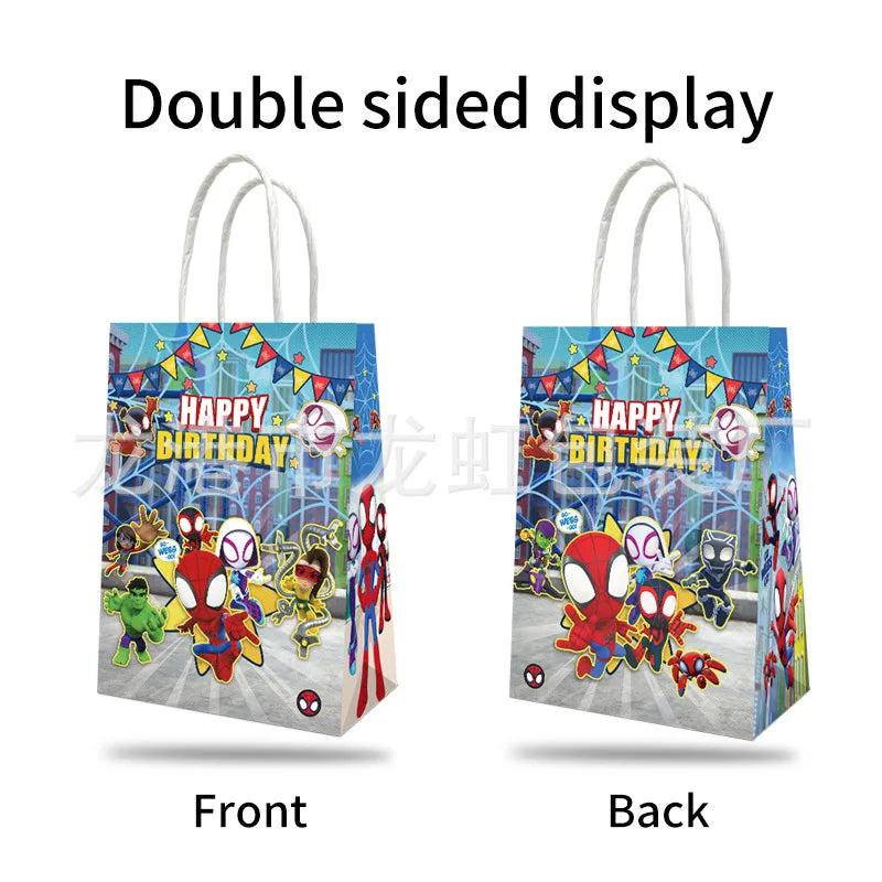 Geschenktüte Kraftpapier Spider-Man Team - Geburtstag