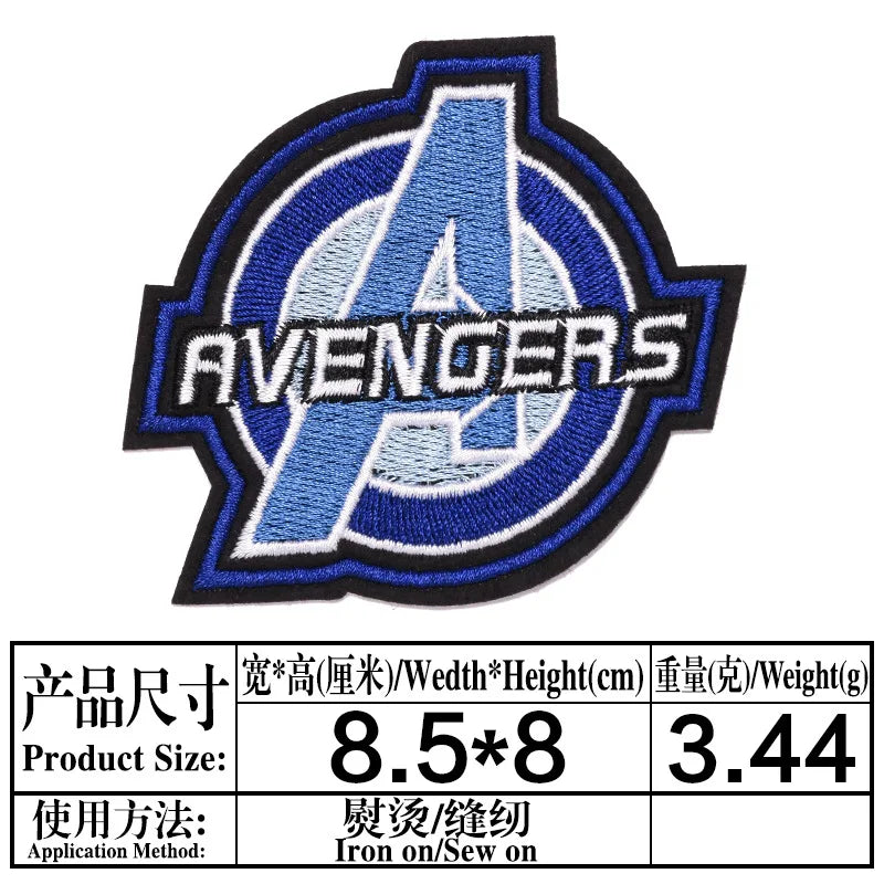 Aufnäher Avengers Logo A - Dunkel bestickt