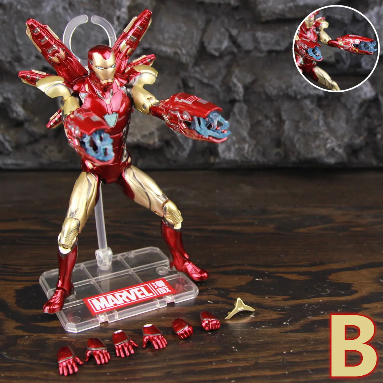 ZD Toys Iron Man MK85 2.0 LED Figur – Kampfpose Variante B2