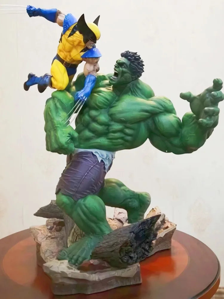Hulk gegen Wolverine PVC-Statue – Sammlerstück Kampfszene