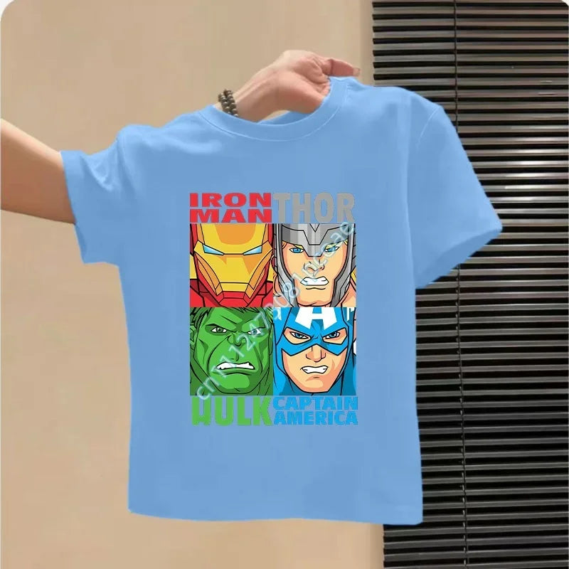 Kinder-T-Shirt Avengers - Iron Man Design Blau