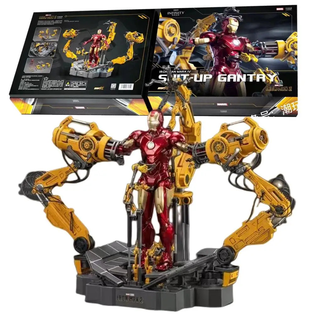 ZD Toys Iron Man MK4 Figur – Ankleideportal Suit-Up Gantry