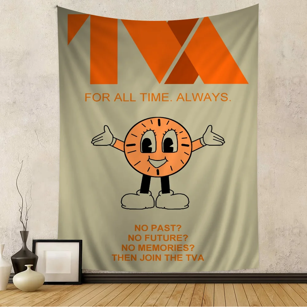 Wandteppich Loki - TVA-Maskottchen Miss Minutes