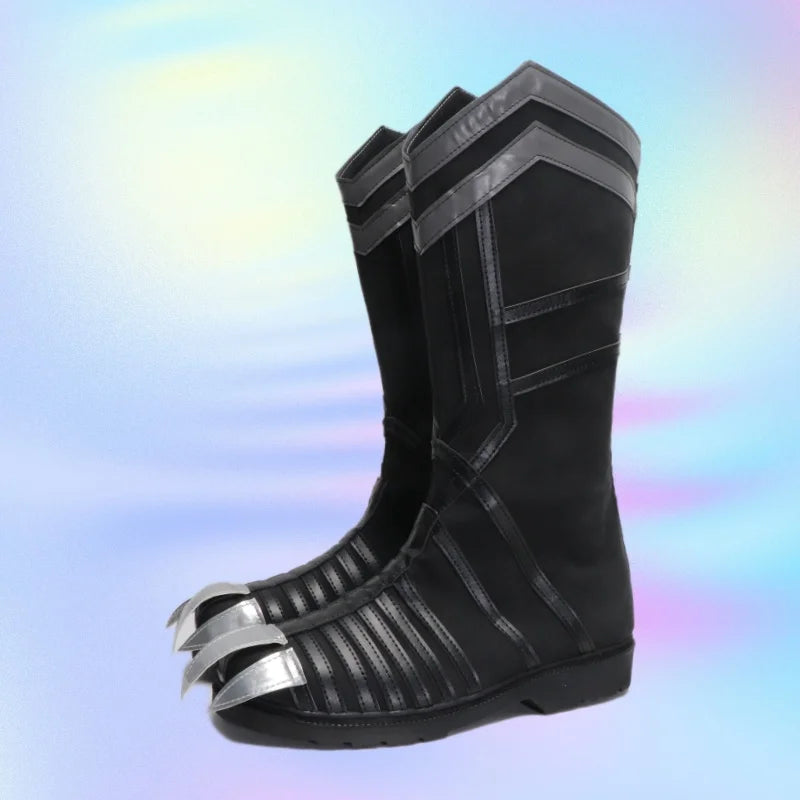 Black Panther Schuhe - Schwarze Krallenstiefel