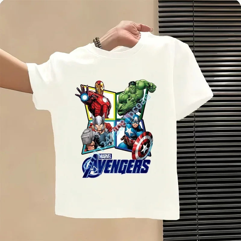T-Shirt Kinder Avengers – Team-Logo-Design Weiß