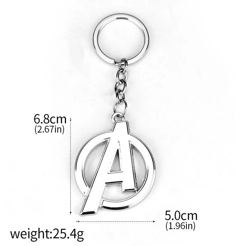 Schlüsselanhänger Avengers Logo A – poliertes Chrom