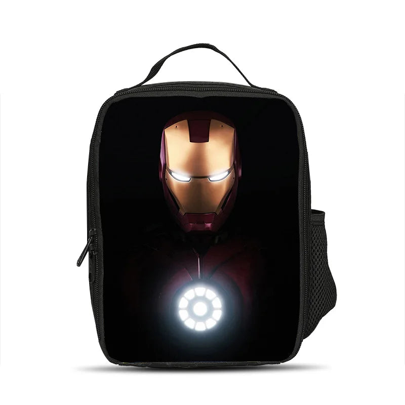 Isolierte Lunchtasche Avengers Iron Man – Dunkler Helm, runder Reaktor