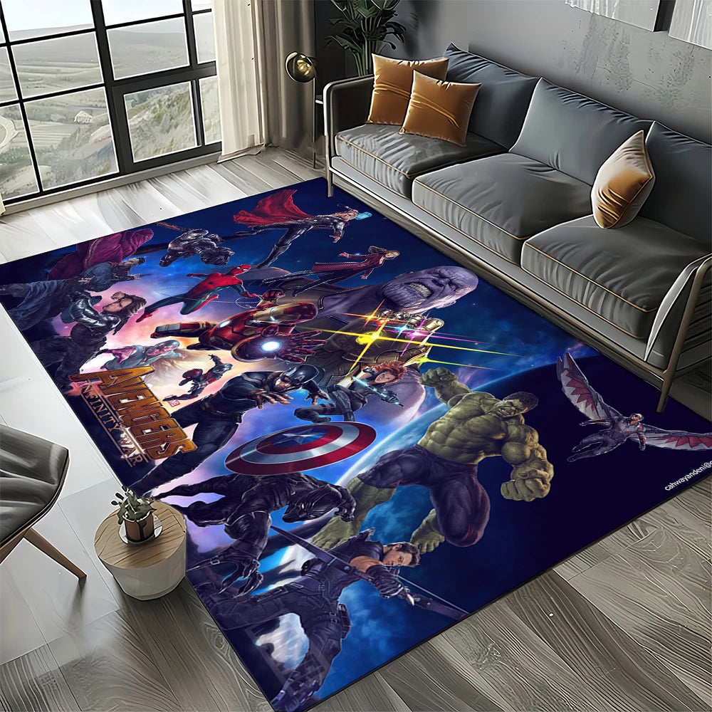 Avengers 3D Teppich – Teamdesign Lila Nacht