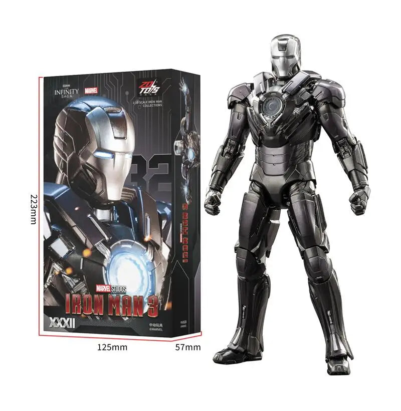 ZD Toys Iron Man MK32 Figur - Schwarze Ganzkörperrüstung
