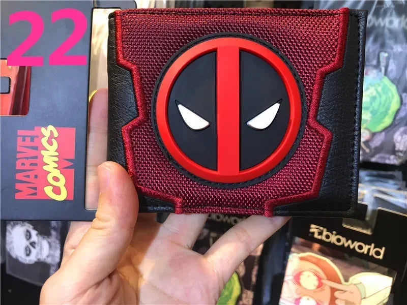 Portemonnaie Avengers Deadpool – 3D-Logo, rotes Segeltuch