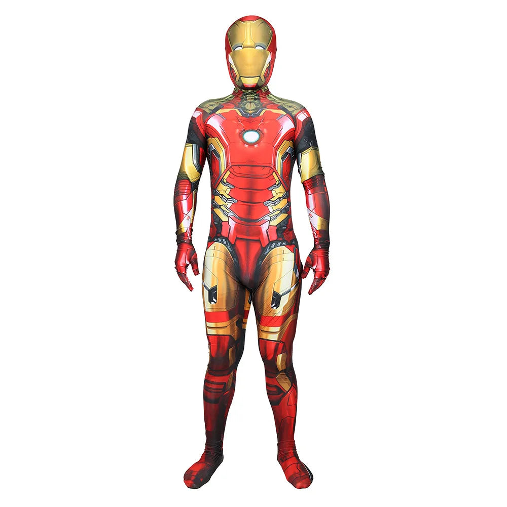 Iron Man Jarvis Kostüm für Kinder - Overall mit abnehmbarem Leuchthelm