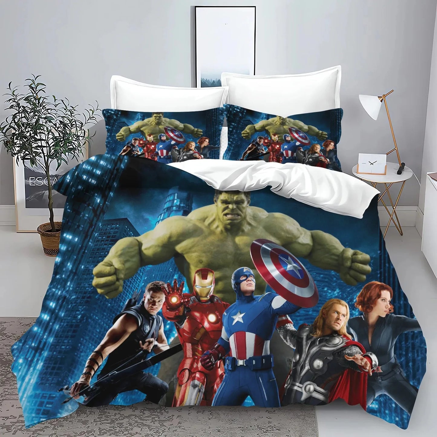 Bettbezug Avengers – Hulk Riesen-Nachtstadt
