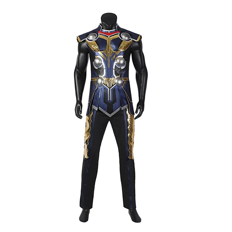 Thor Love and Thunder Cosplay Kostüm - Odinson Jumpsuit Roter Umhang Rüstung