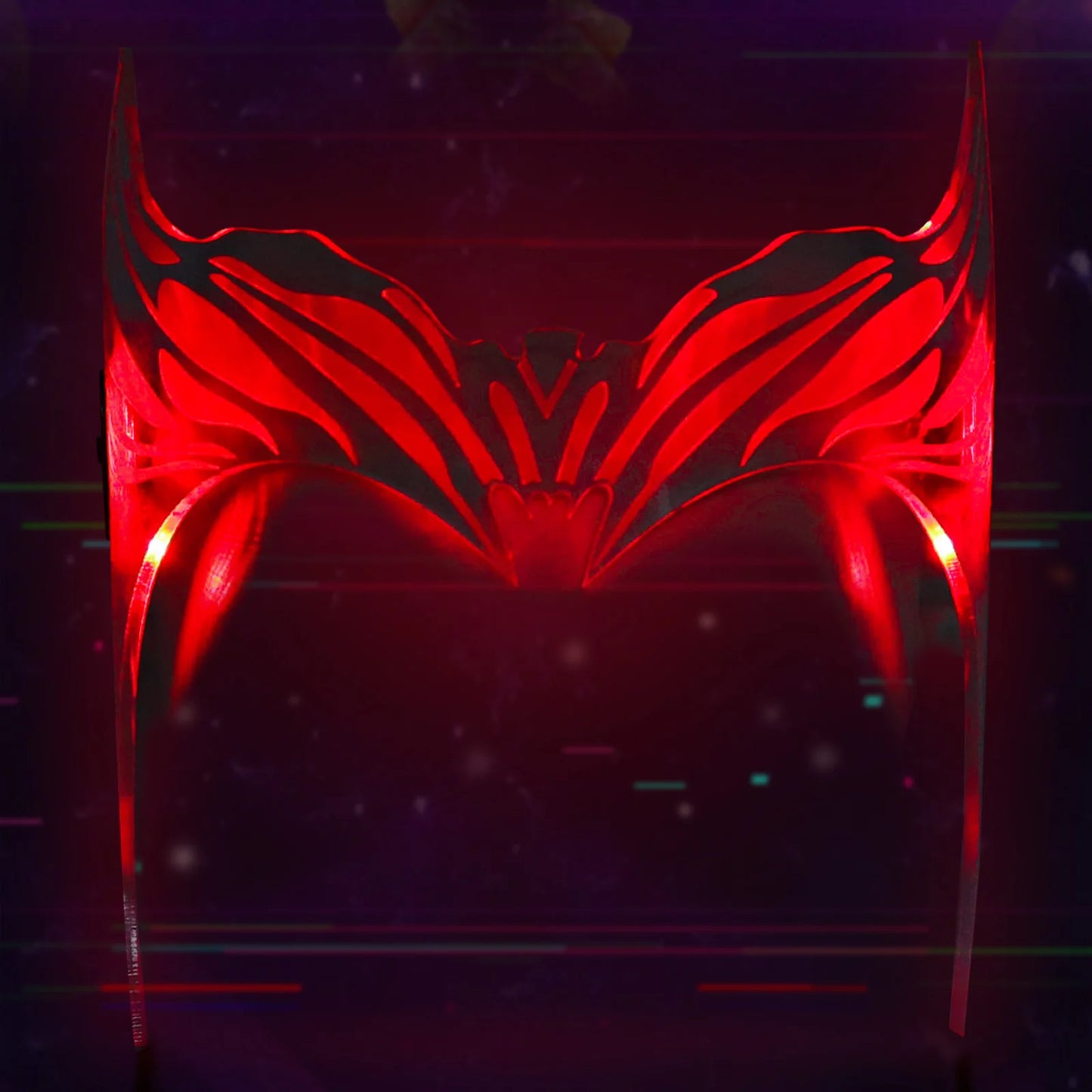 Scarlet Witch Maske - Rotes leuchtendes Acryl-Diadem