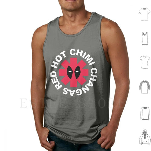 Trägershirt Deadpool Parodie Red Hot Chimi Changas - Grau