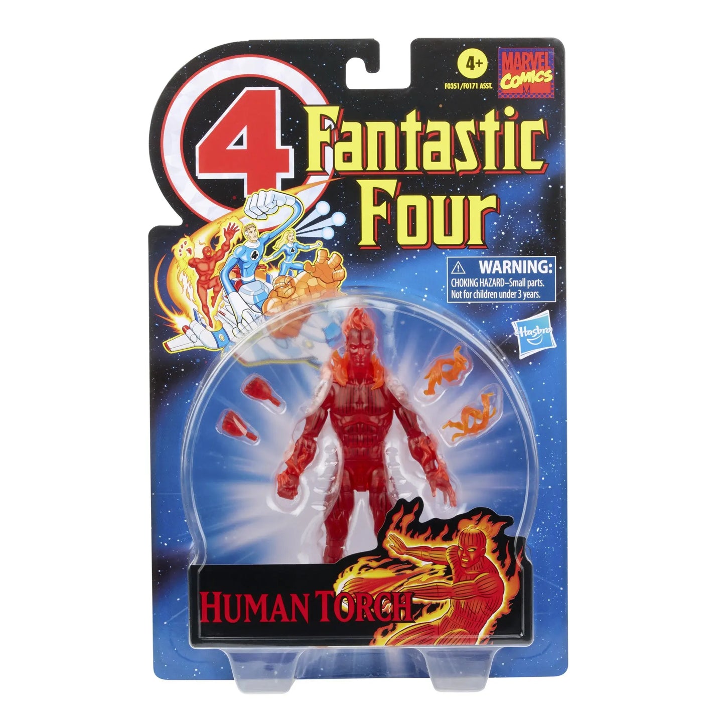 Marvel Legends Fantastic Four Retro Wave Actionfigur – Das Ding, menschliche Fackel, Invisible Woman, Mr. Fantastisch, Psycho-Man 6 Zoll