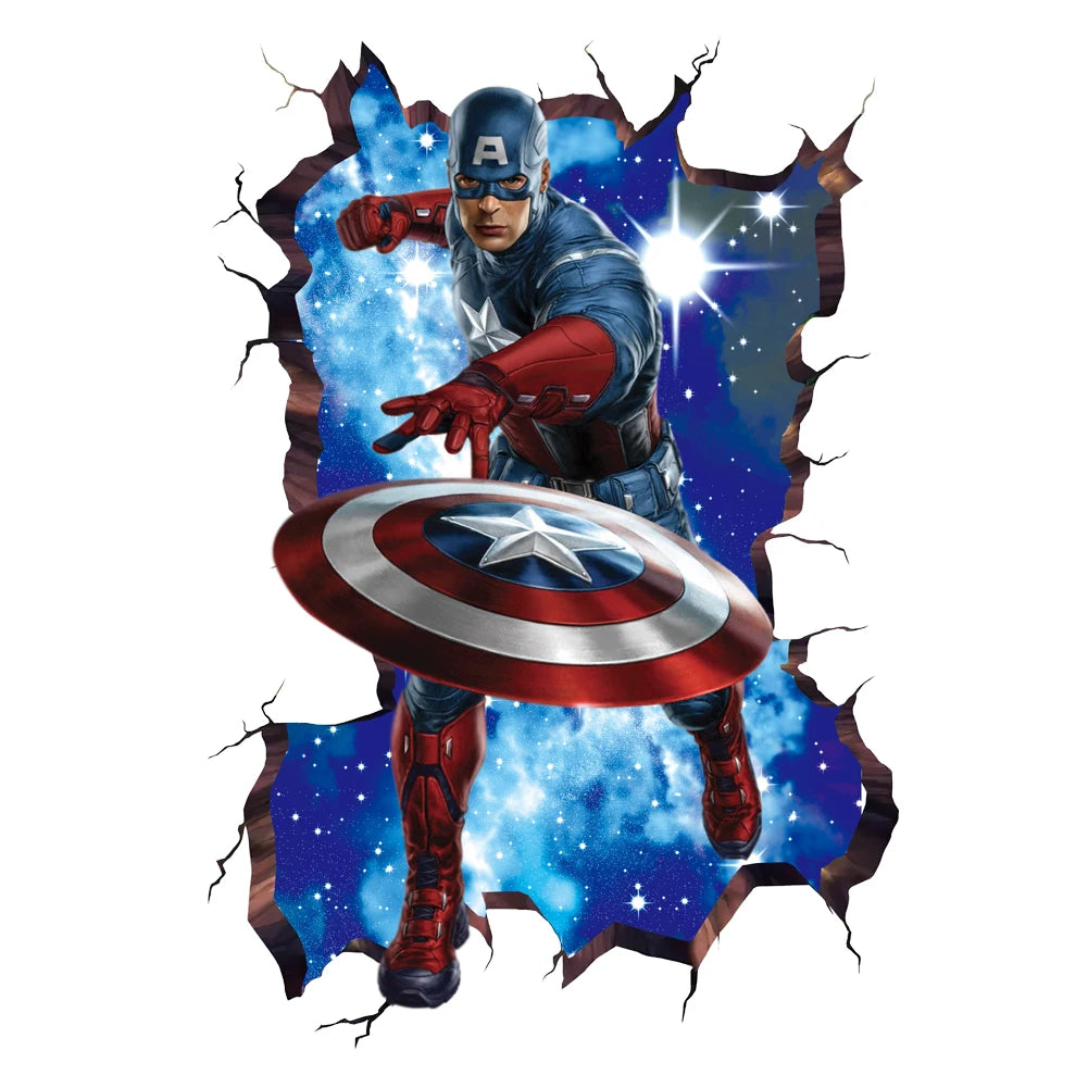 Wandtattoo Avengers Captain America - 3D-Dekoration Kinderzimmer